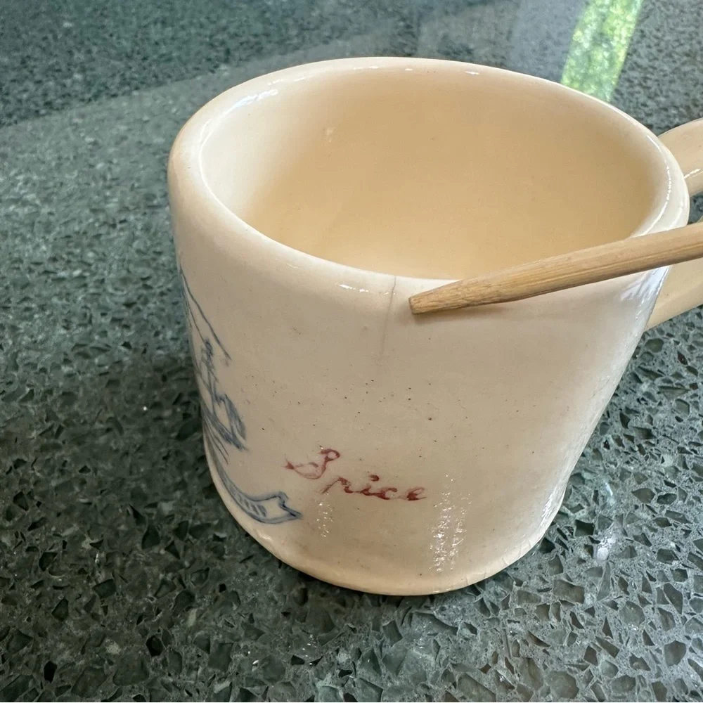 Vintage Old Spice Ship Friendship Shaving Mug Ivory Color Stoneware USA